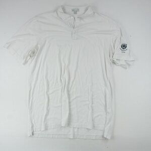 Peter Millar Shirt Mens XL White Polo Stretch Golf Cavalier Virginia Beach Club